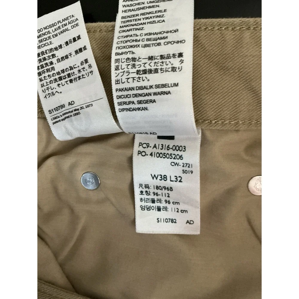 Dockers Mens Khaki Pants Straight Leg W38 L32 Classic Casual Cotton